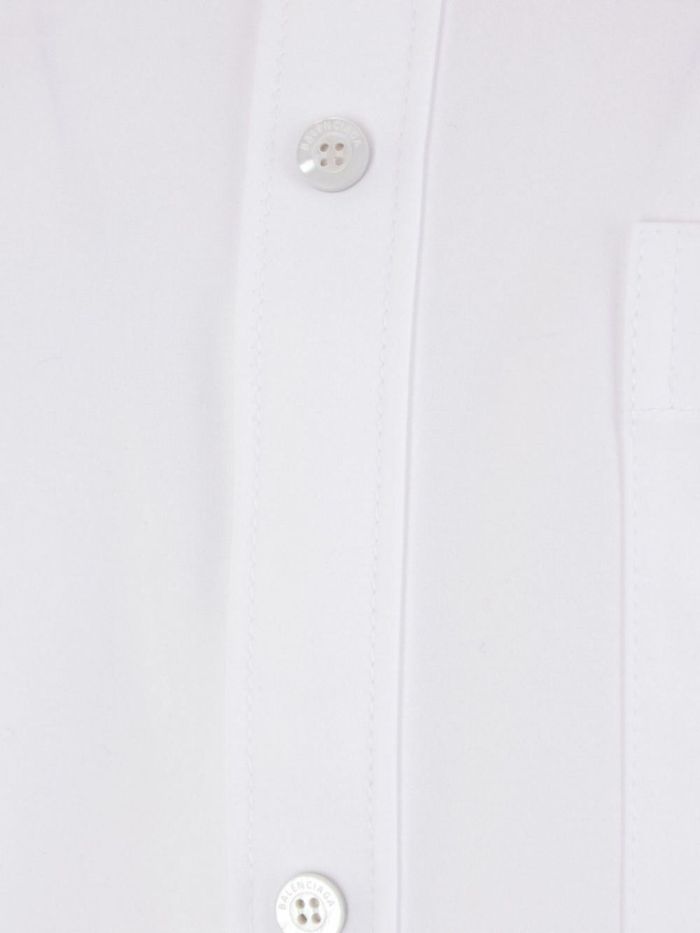 Balenciaga White Long-Sleeve Cotton Shirt