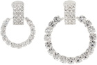 Magda Butrym Silver Crystal Hoop Earrings