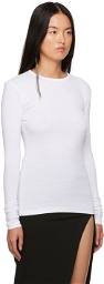 Ann Demeulemeester White Fiene Long Sleeve T-Shirt