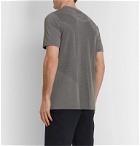 Under Armour - Seamless Mesh-Panelled Mélange Jersey T-Shirt - Gray