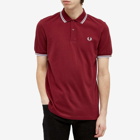 Fred Perry Authentic Men's Slim Fit Twin Tipped Polo Shirt in Port
