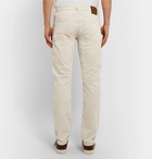 TOM FORD - Slim-Fit Stretch-Cotton Corduroy Trousers - Ecru