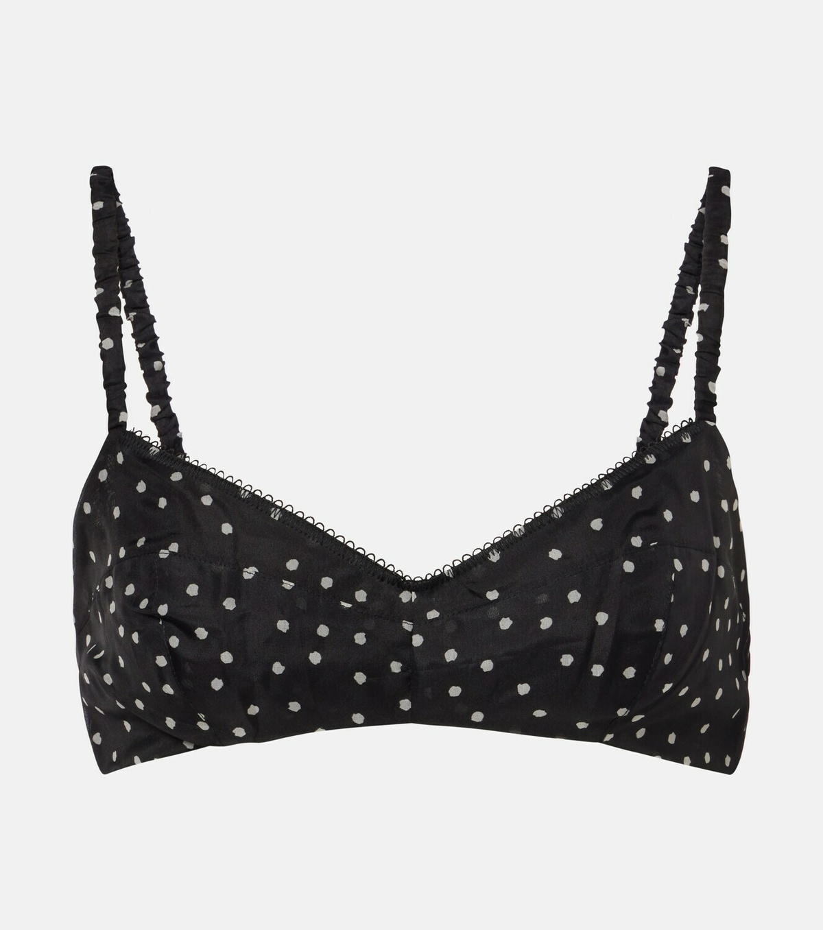 SIR Polka-dot silk bralette