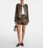 Max Mara Leather shorts