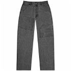 Acne Studios Men's Palma Patch Canvas Work Pants in Carbon Grey