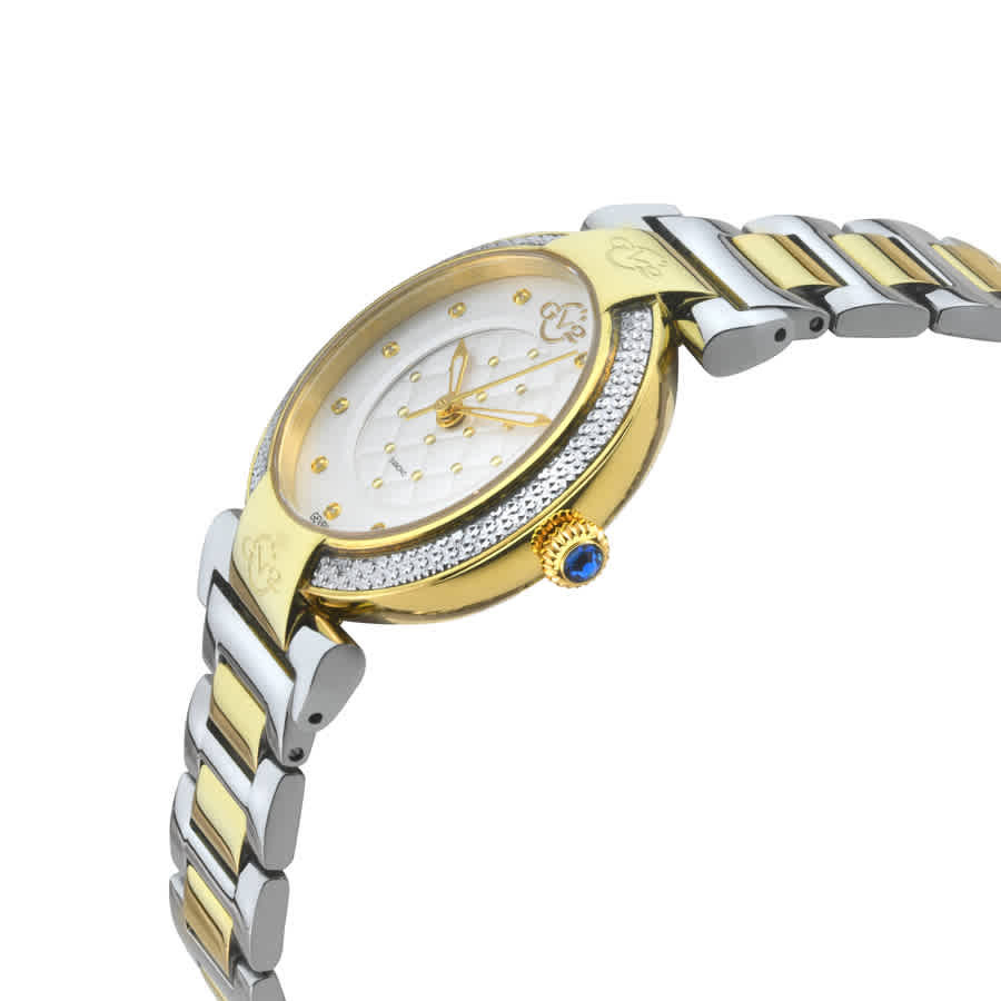 GV2 by Gevril Berletta Quartz Diamond White Dial Ladies Watch 1545B