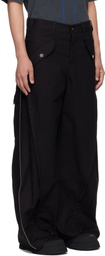 FFFPOSTALSERVICE Black 3-Way Zip Cargo Pants