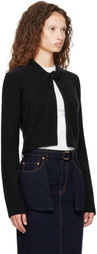 WOOYOUNGMI Black Open Fur Cardigan