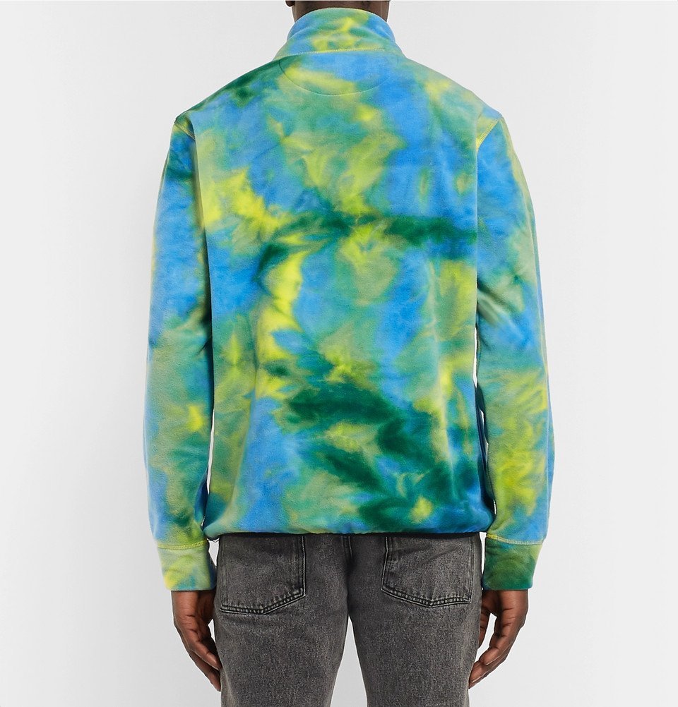 Stüssy - Tie-Dyed Fleece Half-Zip Sweatshirt - Green Stussy