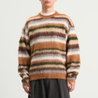 Bound Men's Alpaca Brushed Stripe Jumper in Tan Multi