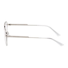 Bottega Veneta Silver Square Glasses