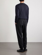 Cherry Los Angeles - Tapered Logo-Embroidered Cotton-Jersey Sweatpants - Black