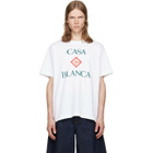 Casablanca White 'Casablanca' Diamond Logo Short Sleeve T-shirt