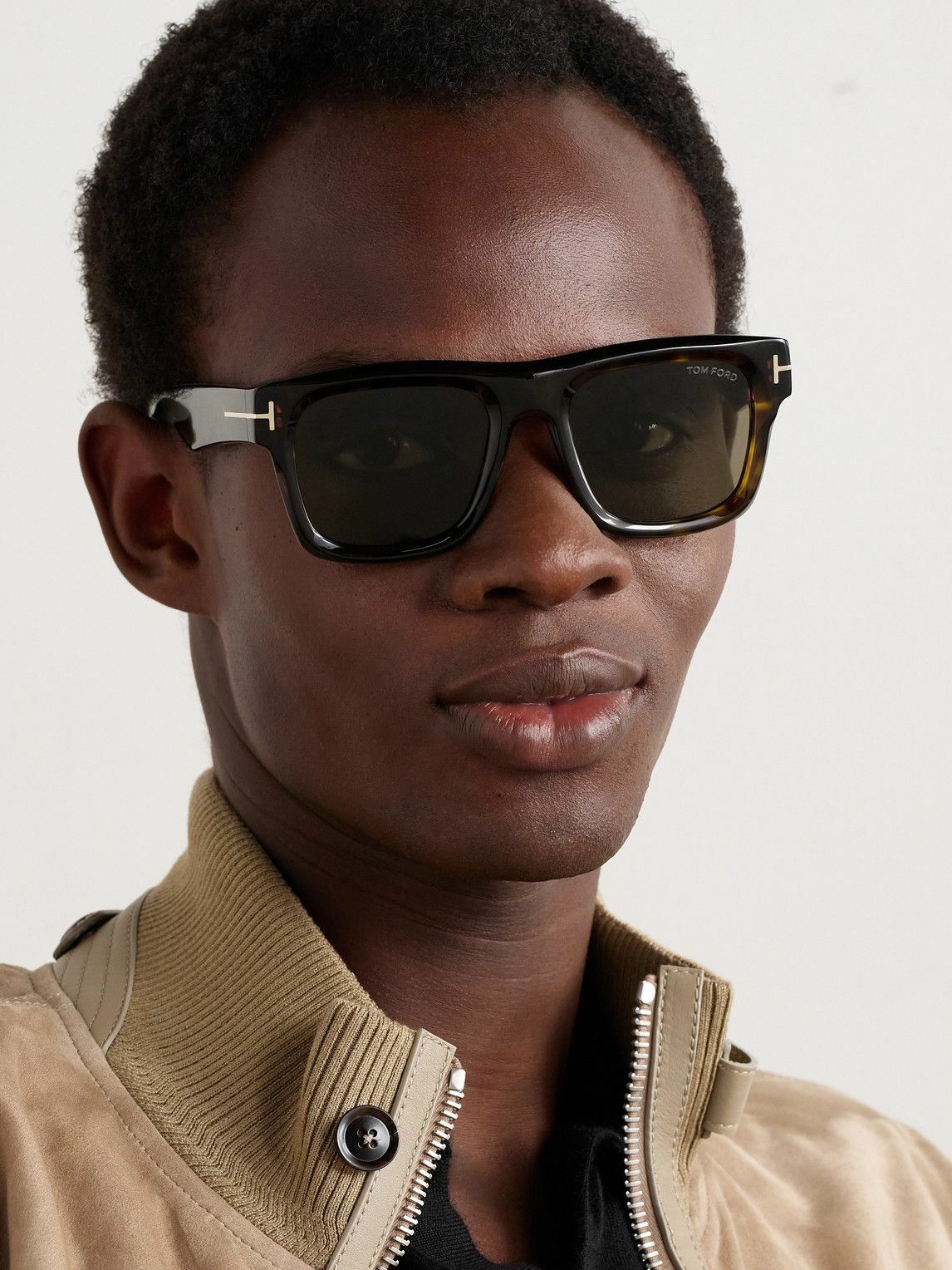 TOM FORD - Square-Frame Tortiseshell Acetate Sunglasses