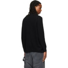 Simone Rocha Black Merino Lace Up Hem Sweater