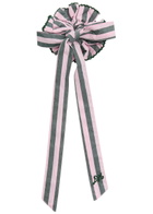 Damson Madder Garter Striped Cotton Scrunchie - Pink - One Size