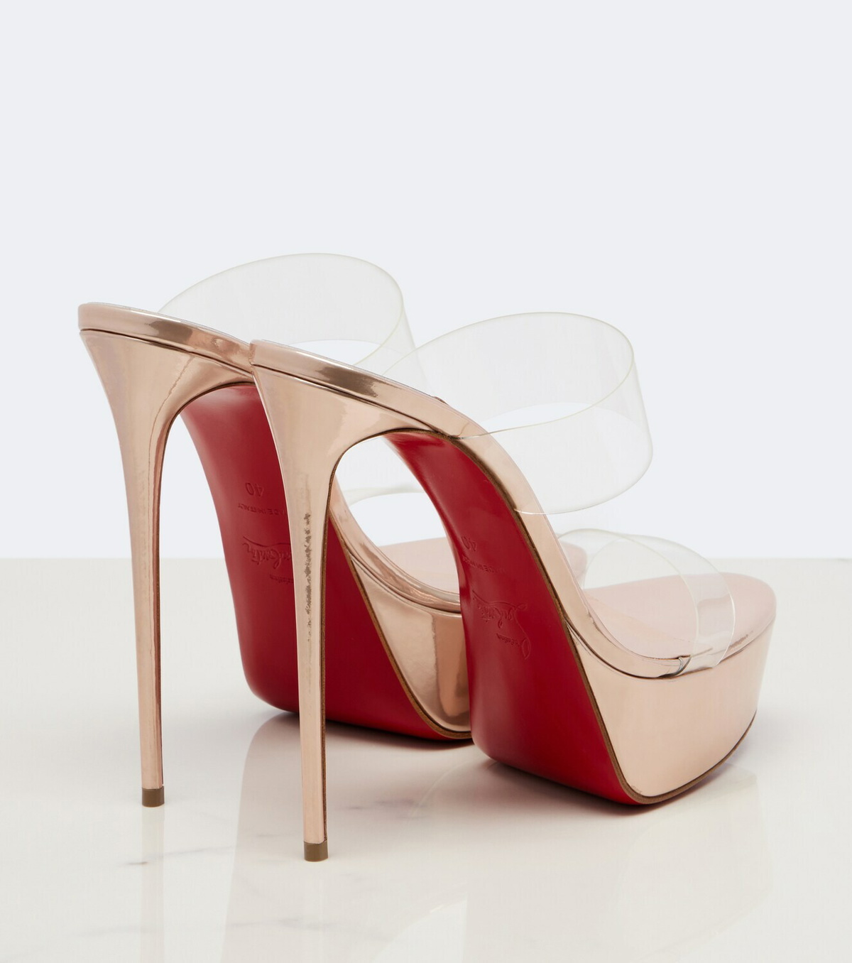 Christian Louboutin Just Nothing leather platform mules