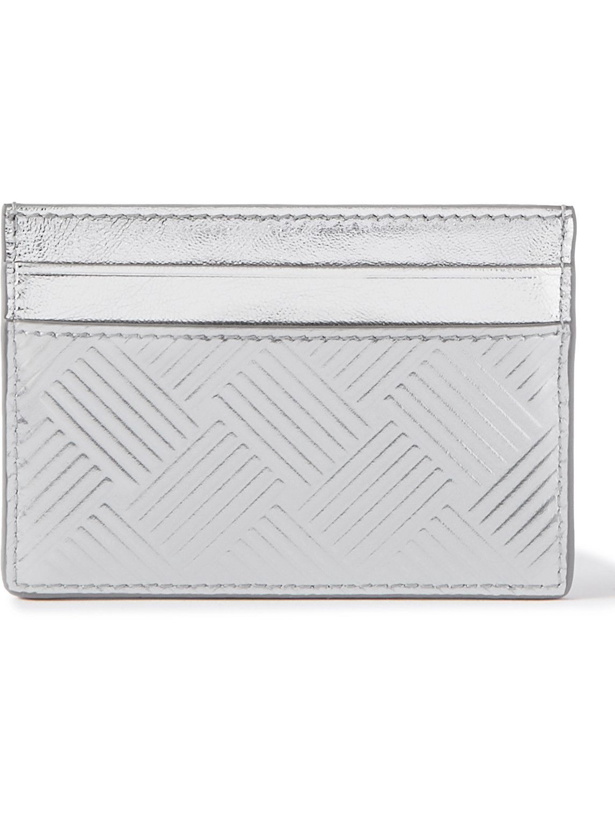 Photo: Bottega Veneta - Intrecciato-Embossed Metallic Leather Cardholder