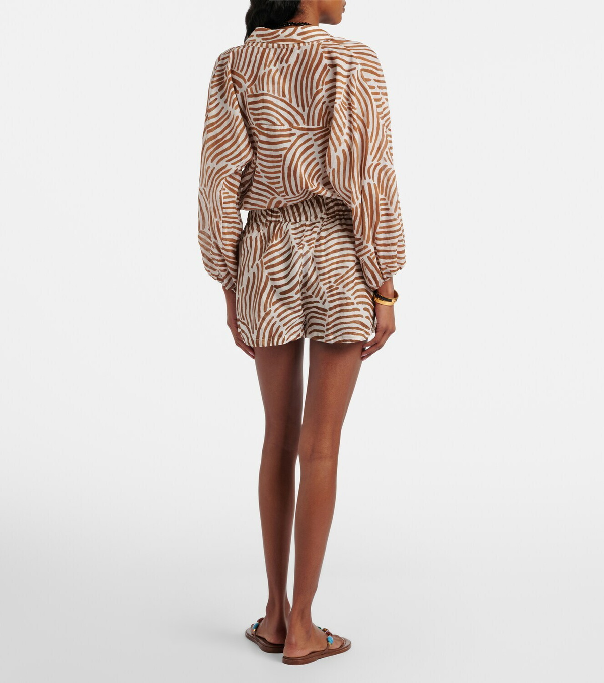 ViX Paula Hermanny Lana printed cotton shorts