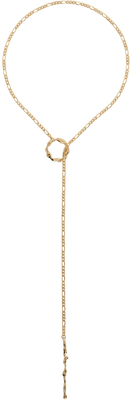 FARIS Gold Lava Lariat Necklace
