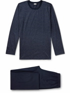 Zimmerli - Striped Filo di Scozia Cotton-Jersey Pyjama Set - Blue