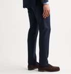 Canali - Mélange Wool-Flannel Suit Trousers - Blue