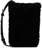 Jil Sander Black Shearling Pouch