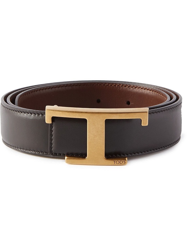 Photo: Tod's - 3cm Reversible Logo-Embellished Leather Belt - Brown