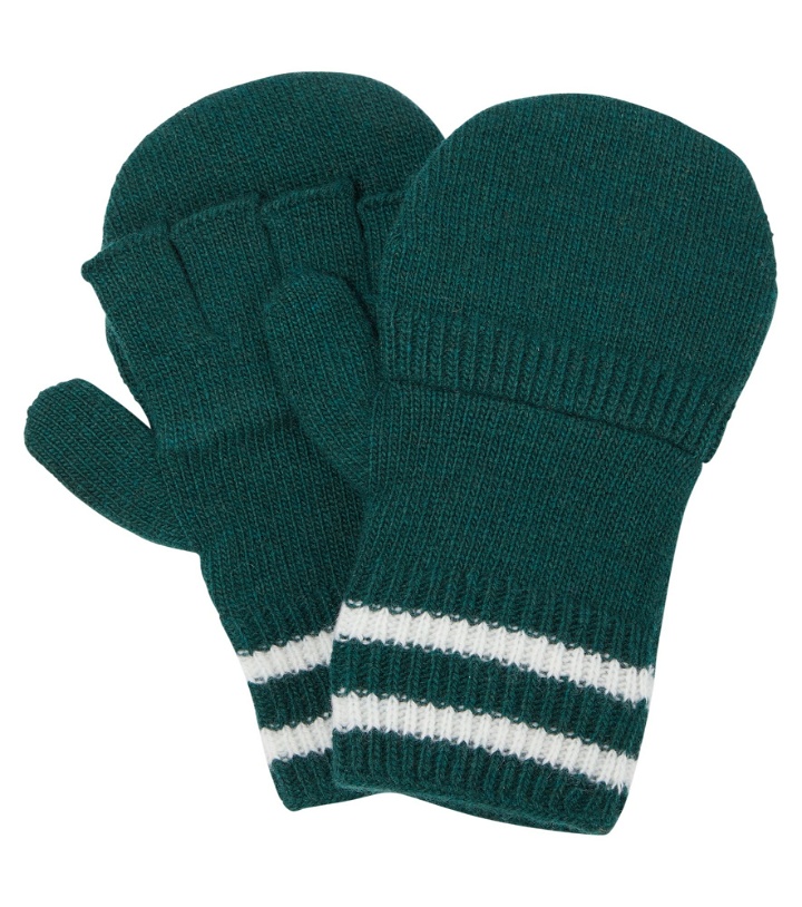 Photo: Moncler Enfant - Convertible virgin wool gloves