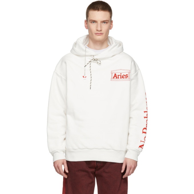 Photo: Aries White Double Thickness Temple Hoodie