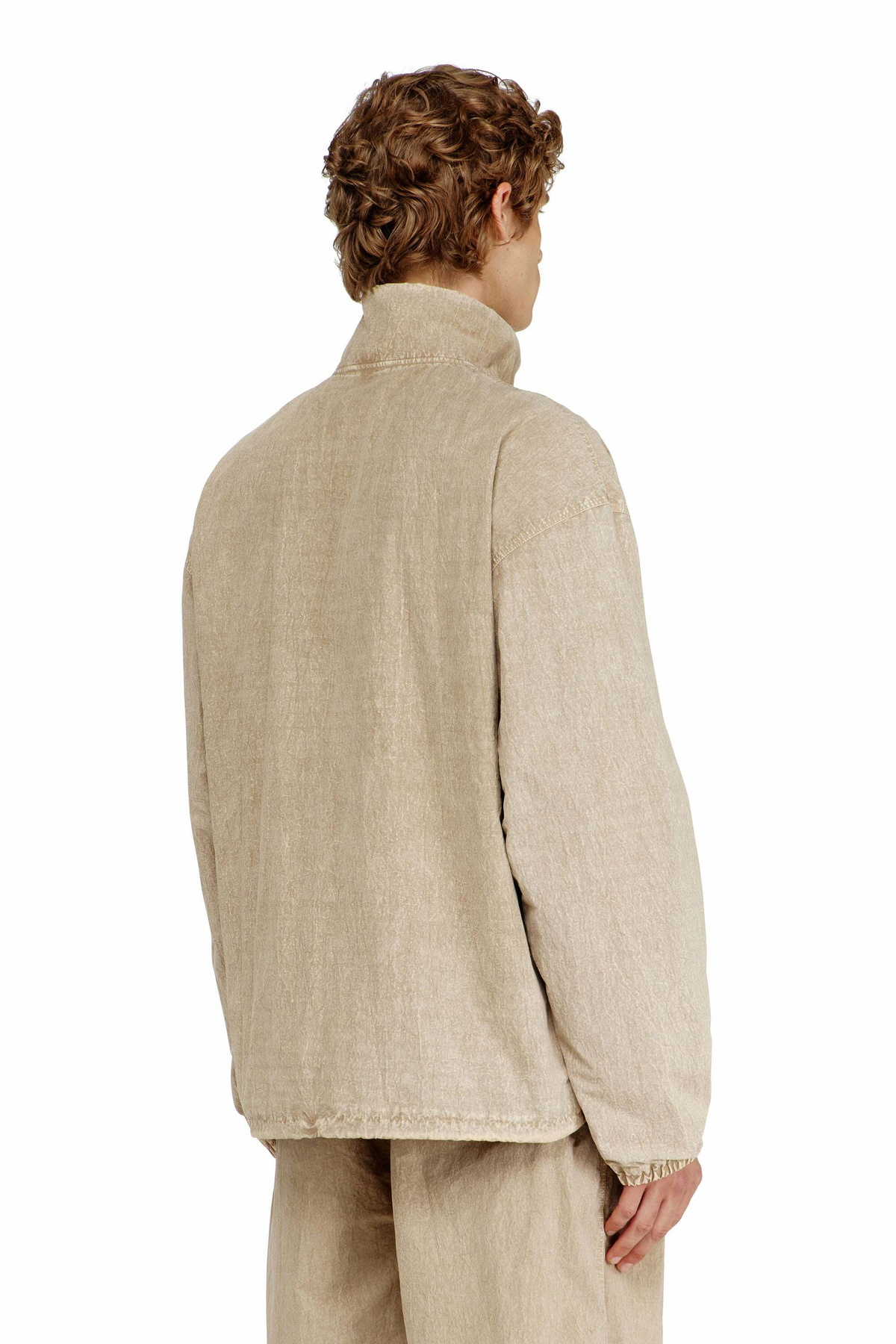 Diesel Treated taslan jacket with treated finish - Jackets Mens in Beige