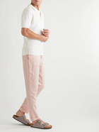 Officine Générale - Joseph Garment-Dyed Lyocell, Linen and Cotton-Blend Drawstring Trousers - Pink