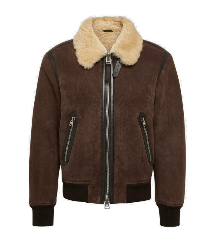 Photo: Tom Ford Shearling-trimmed leather jacket
