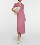 Gabriela Hearst Pleated cashmere and silk midi dress