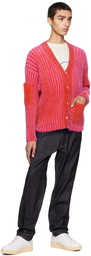 Jacquemus Red & Pink Le Papier 'Le Cardigan Neve' Cardigan