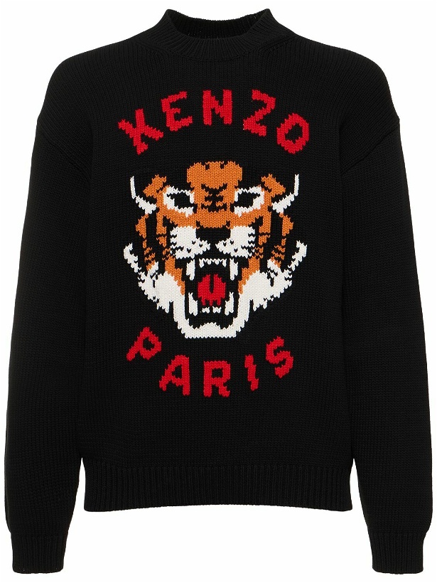 Photo: KENZO PARIS - Tiger Cotton Blend Knit Sweater