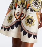 La DoubleJ Printed silk twill Bermuda shorts