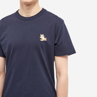 Maison Kitsuné Men's Chillax Fox Patch Classic T-Shirt in Navy