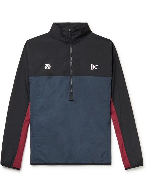 Photo: DISTRICT VISION - MR PORTER Health In Mind Theo Colour-Block Shell Half-Zip Jacket - Blue