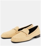 Victoria Beckham Raffia and leather loafers
