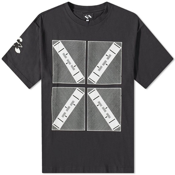 Photo: The Trilogy Tapes Men's 4 Boxes Cross T-Shirt in Black