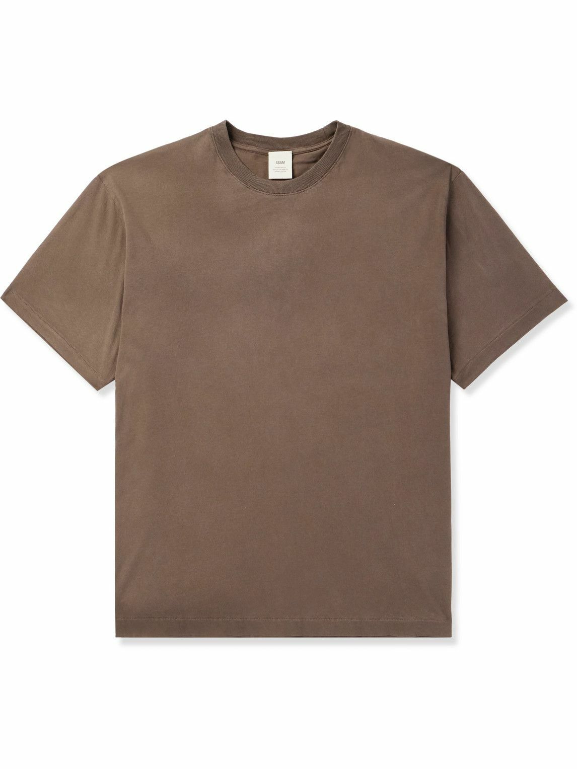 SSAM - Charlie Organic Cotton-Jersey T-Shirt - Brown