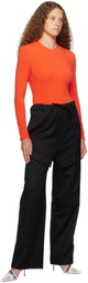 Paris Georgia Orange Backless Bodysuit