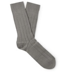 FALKE - Lhasa Ribbed-Knit Socks - Gray