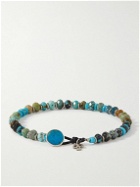 Peyote Bird - Sadhana Silver Turquoise Beaded Bracelet