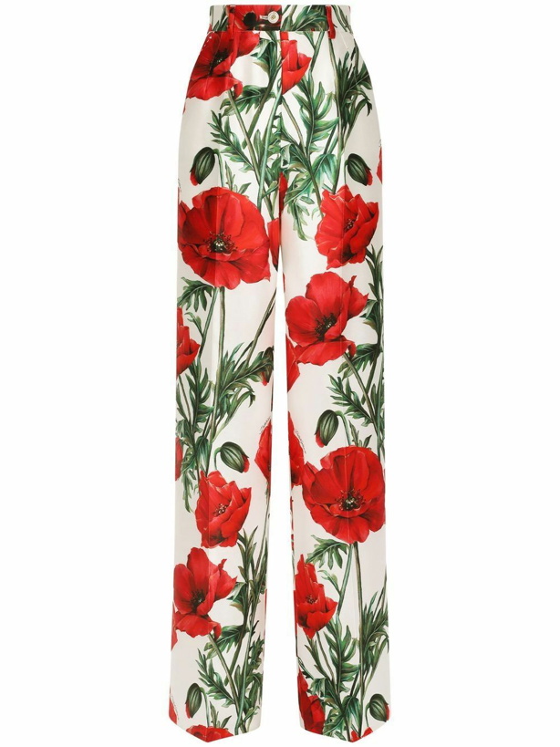 Photo: DOLCE & GABBANA - Printed Flare Leg Trousers