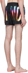 Moschino Black Printed Swim Shorts