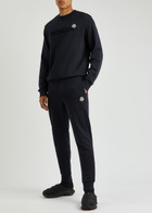 Moncler Logo Cotton Sweatpants Navy
