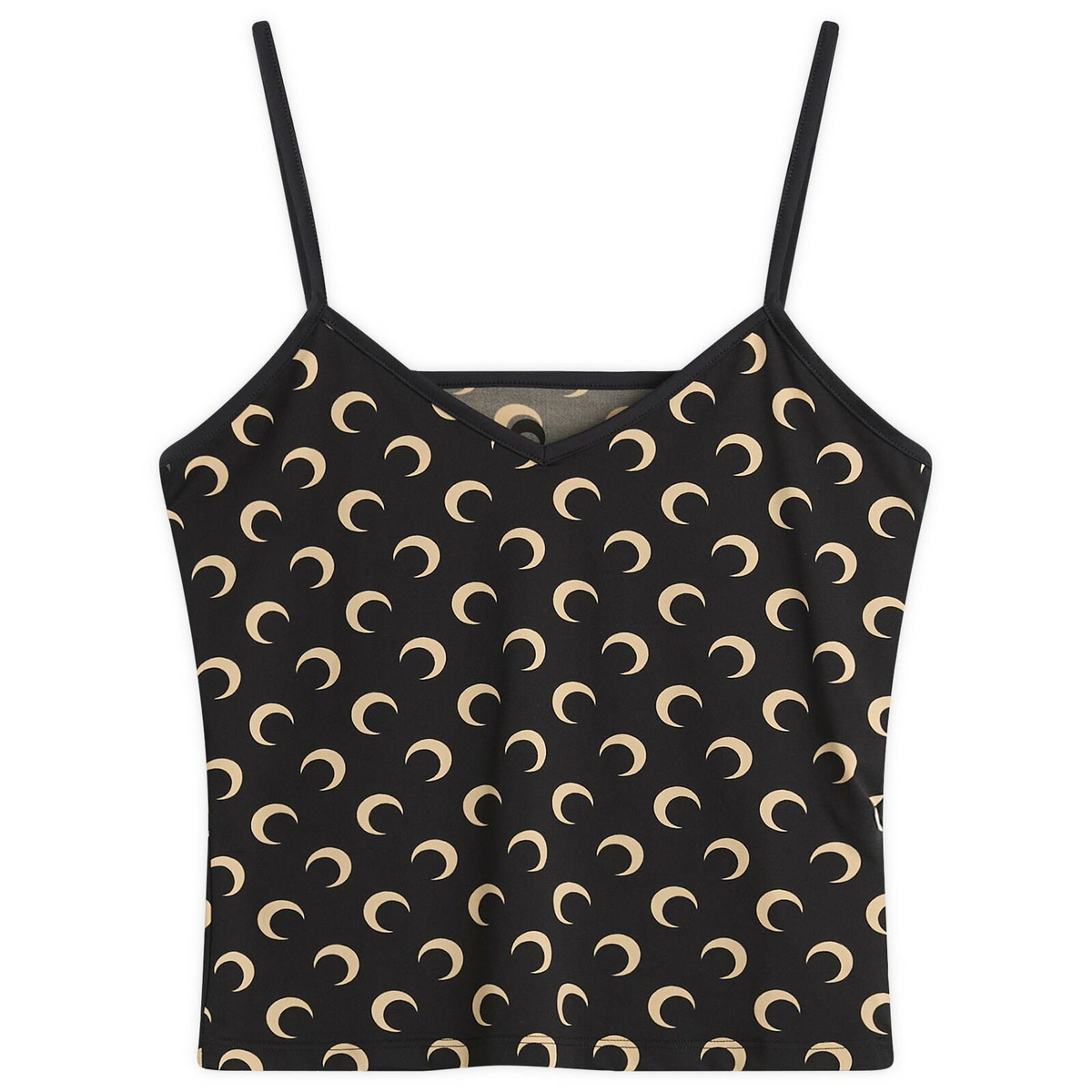 Marine Serre Women's Moon Printed Straps Top in Inverse Tan