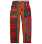 BODE - Patchwork Wool Trousers - Red